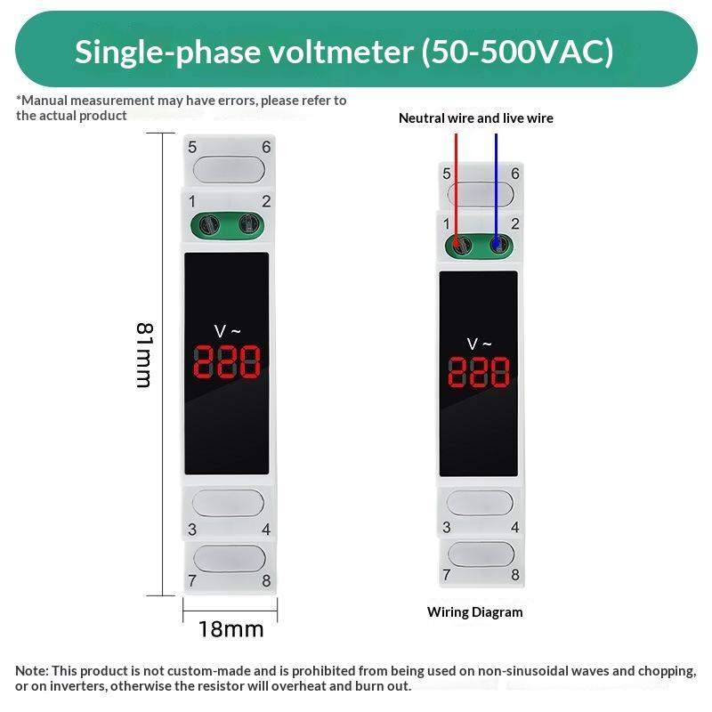 Digital Three Phase Voltage Meter LED Display Modular Design Anti-interference for Communication Base Station Power Supply Monitoring