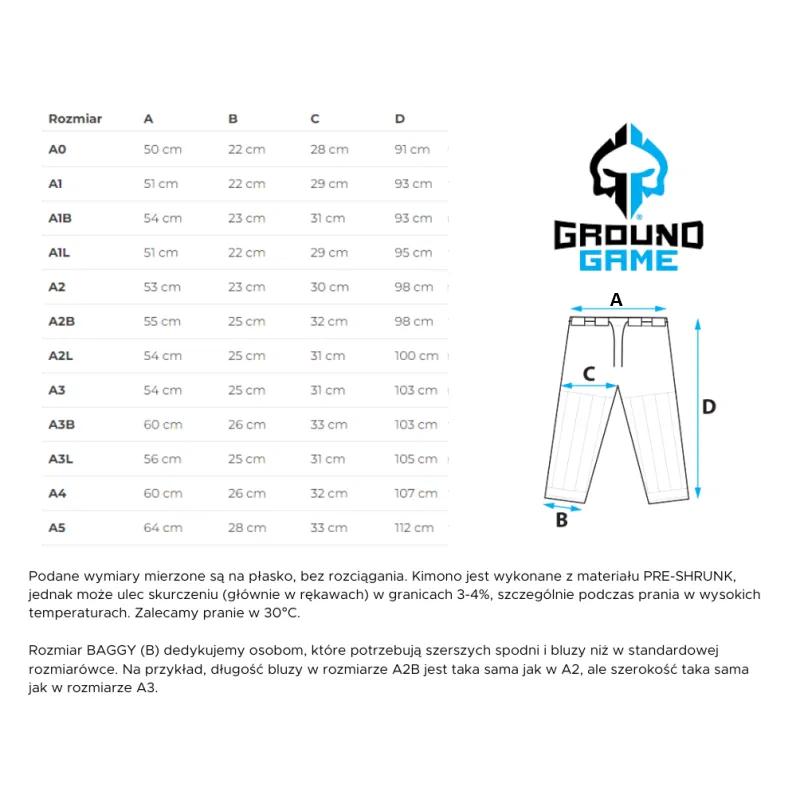 Ground Game Kimono/Gi BJJ Men's Champion 3.0 Blue A2