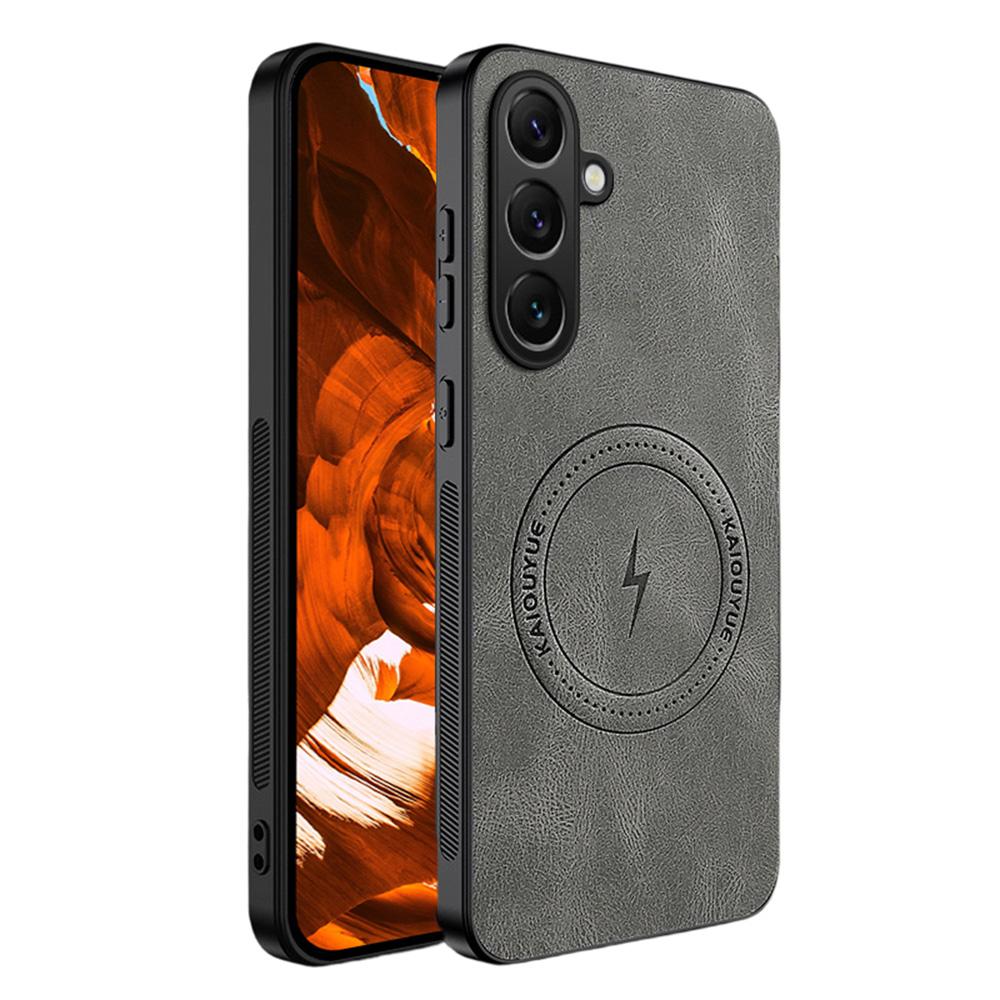 For Samsung Galaxy S26 Magnetic Case Nappa Texture PU Leather TPU Phone Back Cover