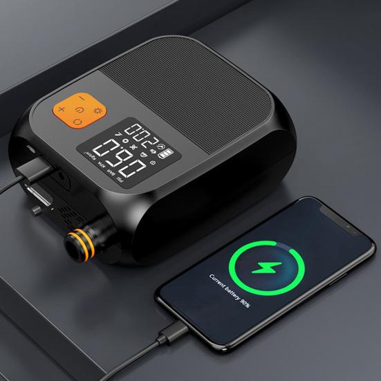Воздушный насос 25 PSI с аккумулятором 8000 мАч, перезаряжаемый насос для сапборда, электрический портативный автомобильный надуватель с цифровым дисплеем, инструмент для быстрого надувания