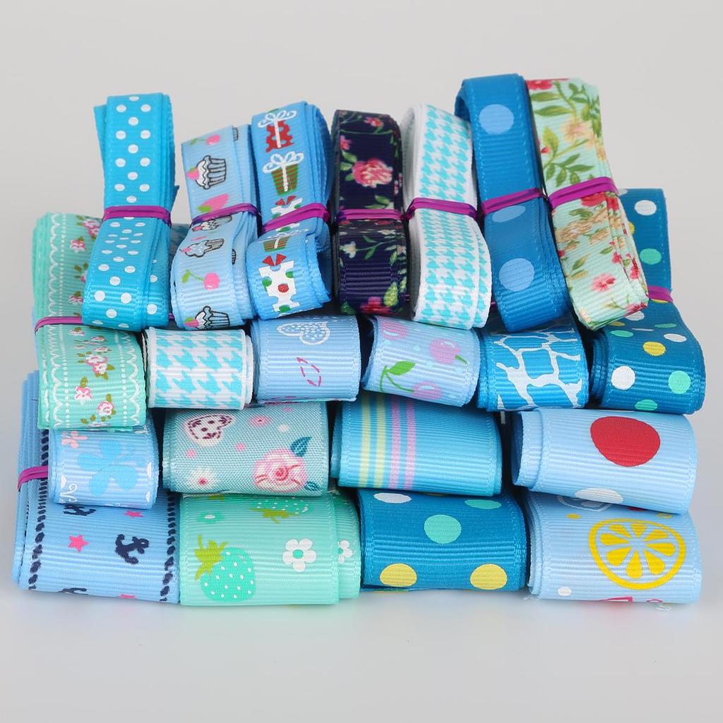 Репсовая лента с принтом в горошек, бантик для волос, вечерние рождественские свадебные украшения, ткань для шитья своими руками