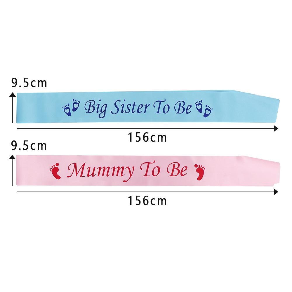 2019 New Newborn Party Decoration Baby Shower Footprint Mom Favor Gift Sash Boy Girl