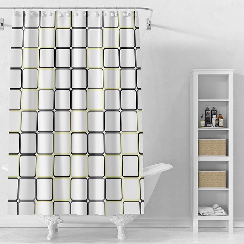 Shower Curtain Liner, 4G PEVA Green Leaf Shower Liner, Plastic Waterproof Shower Curta, 72x72 inch with Grommet Holes 3 Magnetic Weights
