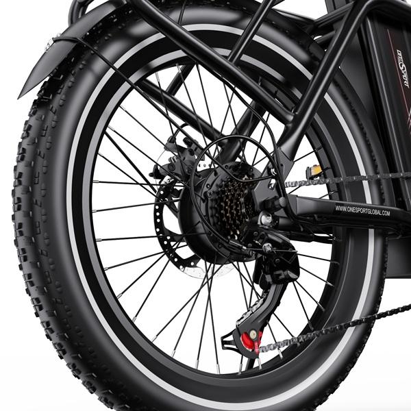 ONESPORT-OT16-2 Folding Electric Bike: 48V 250W Motor, 60-120KM Range, 17Ah Removable Battery, LCD Display, Perfect for City Commute