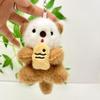 Holding Cute Otter Fish Keychain Soft Plush Toy For Car Keys And Bag Accessories