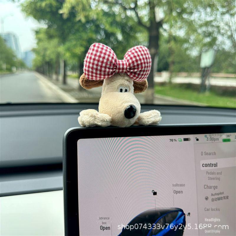 Брелок-плюшевая собака с длинной шерстью и симпатичное украшение для машины