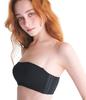 Transparent PJ COLORS Bandeau D70 [Peach John] [Strapless Bra, Non-wired, High-arm, Backless, Off-the-shoulder, Straps] Non-wired Bra, Black,