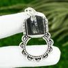 Easter Sale 925 Silver Square Natural Black Tourmaline Rough New Pendant Jewelry
