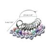 10Pcs Number Stitching Marker Acrylic Crochet Stitching Marker Charm Removable Lobster Clasp Locking Stitch Marker