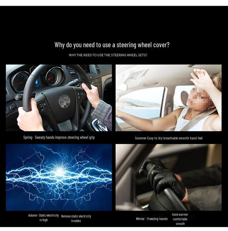 Jeep Compass, Wrangler, Cherokee, Renegade, Grand Commander & Grand Cherokee Steering Wheel Cover