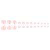 European Pink French White-Edged Fake Toenail Stickers