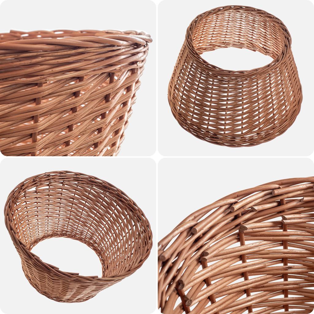 Osłona Na Stojak Pod Choinkę Wiklinowa 55 cm Osłonka Kosz Stojaka Naturalny