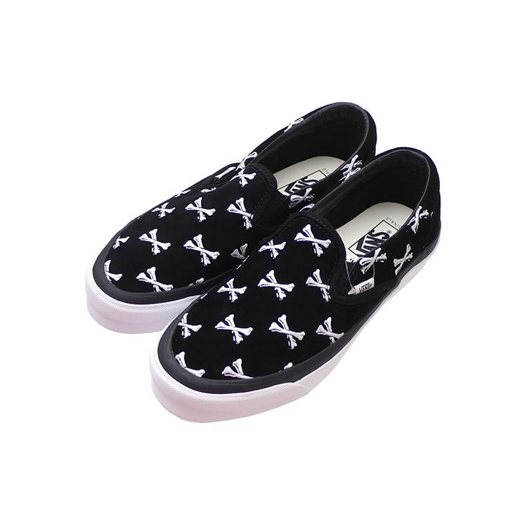 Vans WTAPreSchool OG Classic Slip- LX 'Bones - Black' (Unisex) Black / White Skateboard Shoes VN0A45JKK08