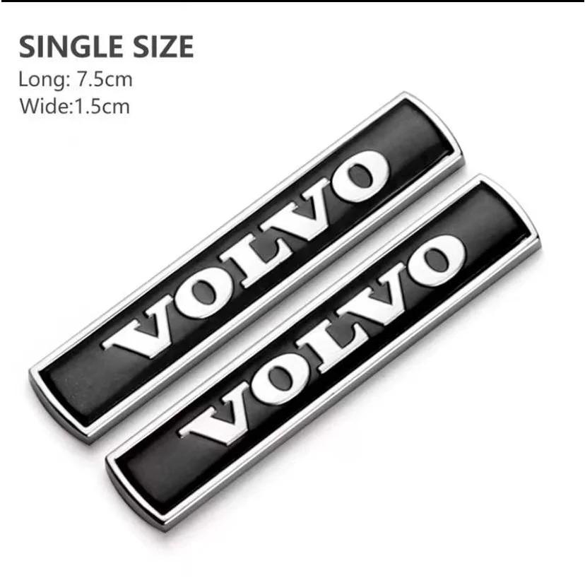 2PCS 3D letter badge sticker for Volvo S90 S60 XC60 XC90 V60 XC40 S80 C40 fender rim badge black, blue silver car accessories