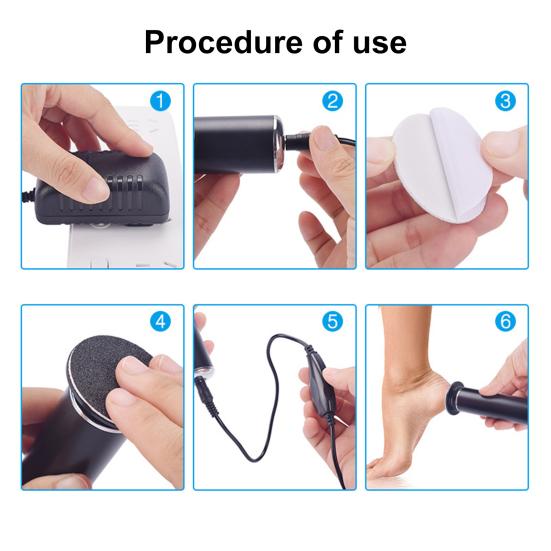 Электрическая пилка для ног 800 об/мин шлифовальная машина для ног с 60 наждачными дисками инструмент для педикюра с омертвевшей кожей