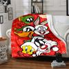 1 шт. Фланелевое плед Looney Tunes - HD Печать, Легкий, Мягкий, Теплый, Всесезонный плед для дивана, кровати, путешествий076