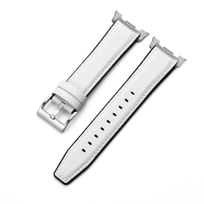 Кожаный ремешок для Samsung galaxy watch 8/8 classic 46мм спортивный ремешок для galaxy ultra 2025/7 47мм Кожаный +Силиконовый Браслет