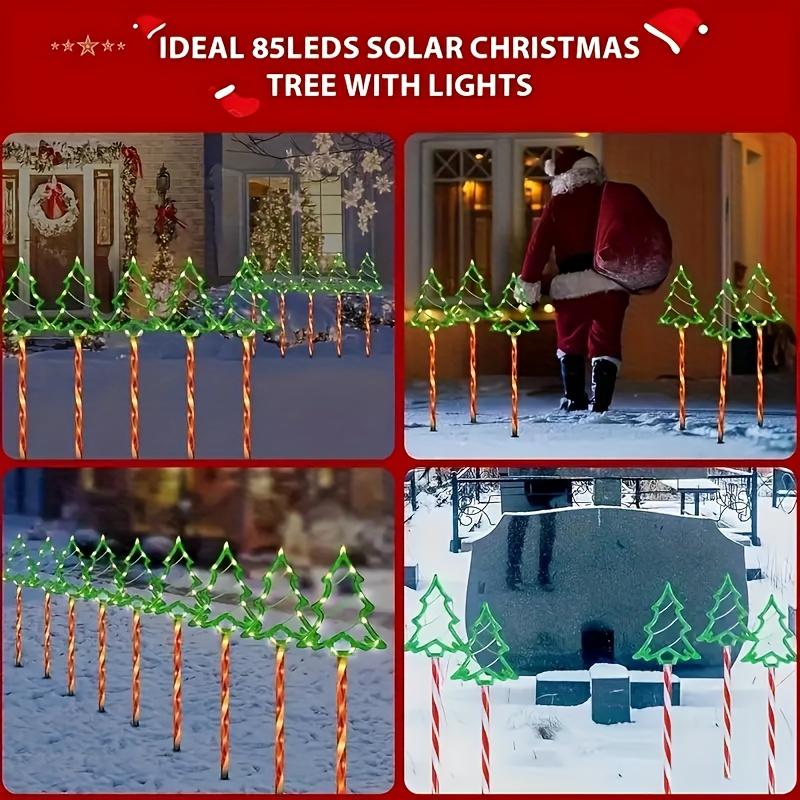 Рождественская елка, газон, напольные светильники, рождественская атмосфера, подключаемый садовый, газонный, дворовый, тротуарный декор, рождественские уличные украшения, подарки