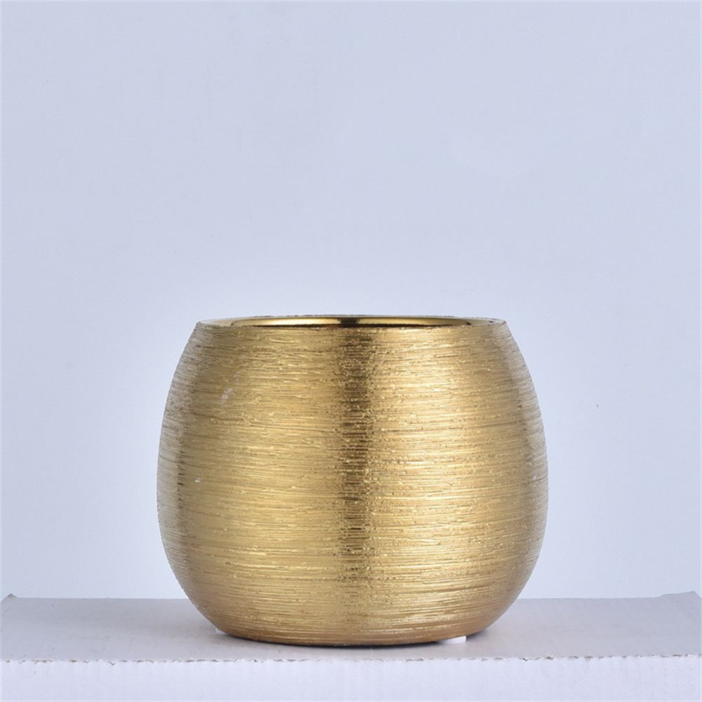 Home Decor Plant Vase Ceramic Flowerpot Gold Art Vase Ceramic Ceramic Vase