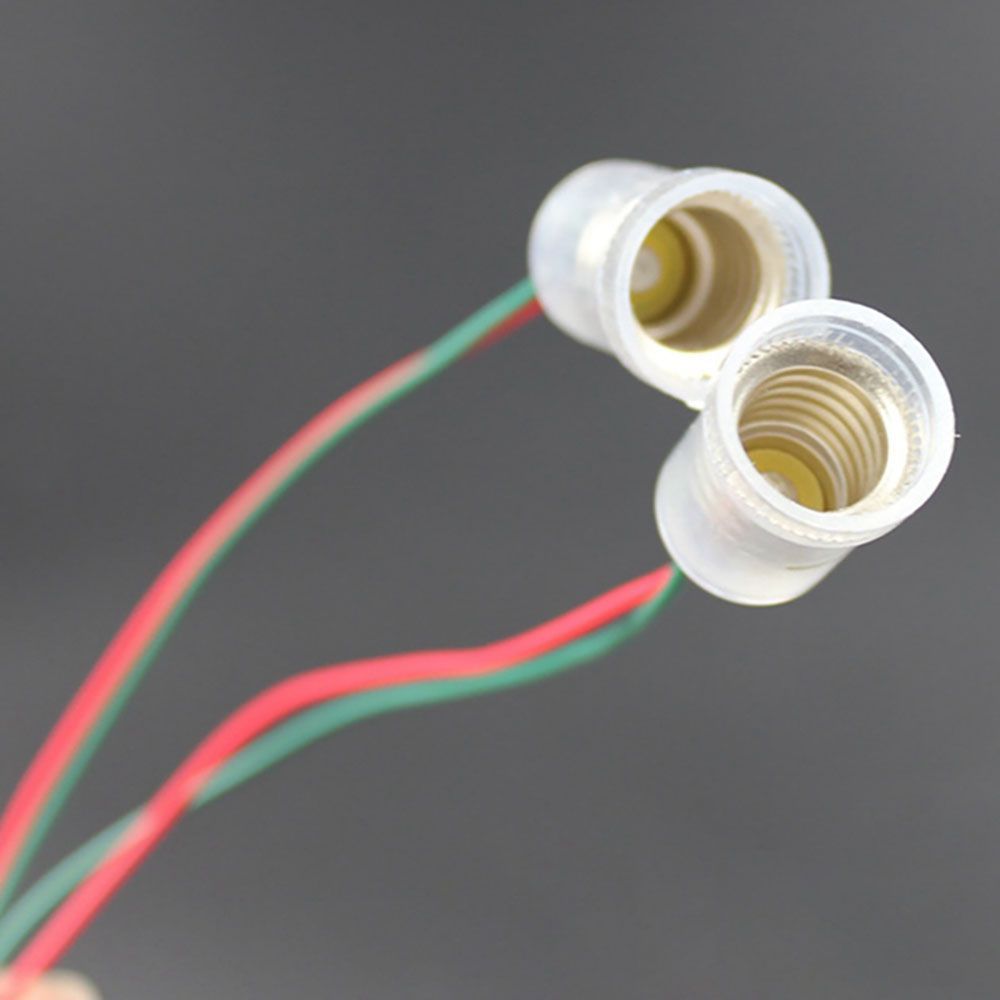 V for Small Bulb with 20cm Wire E10 Lamp Base Light Adapter E10 Lamp Holder Lighting Accessories