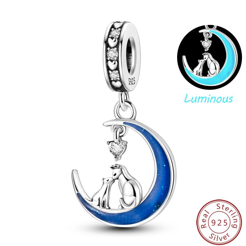 Милая серия «Кошка и собака» Медные шармы «Луна», «Бабочка», «Отпечаток лапы» 3 мм Сделай сам Изготовление изящных ювелирных изделий Подарки