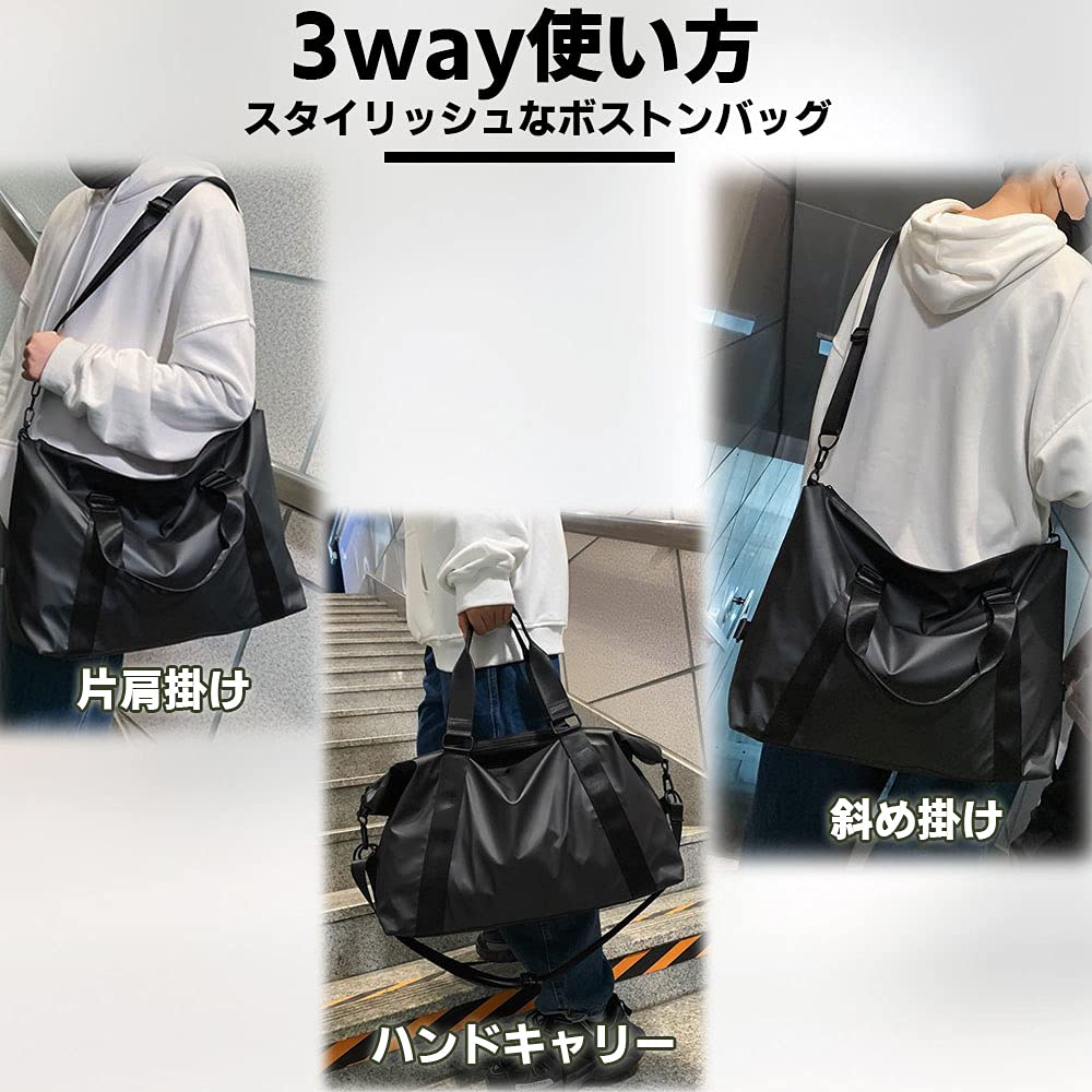 [Manatsulife] Boston Bag, Sports Bag, Lightweight, 30L, Gym Bag, Travel Bag, Unisex, Compact, Water Repellent, Handbag, Shoulder Bag, 2-way,