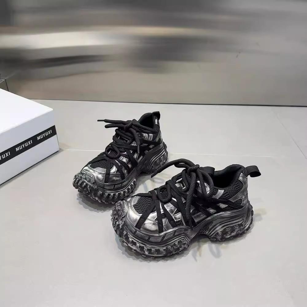 Женская вулканизированная обувь, дышащая обувь для папы, женские осенние новые ретро-кроссовки с толстой подошвой, увеличивающие рост, для женщин