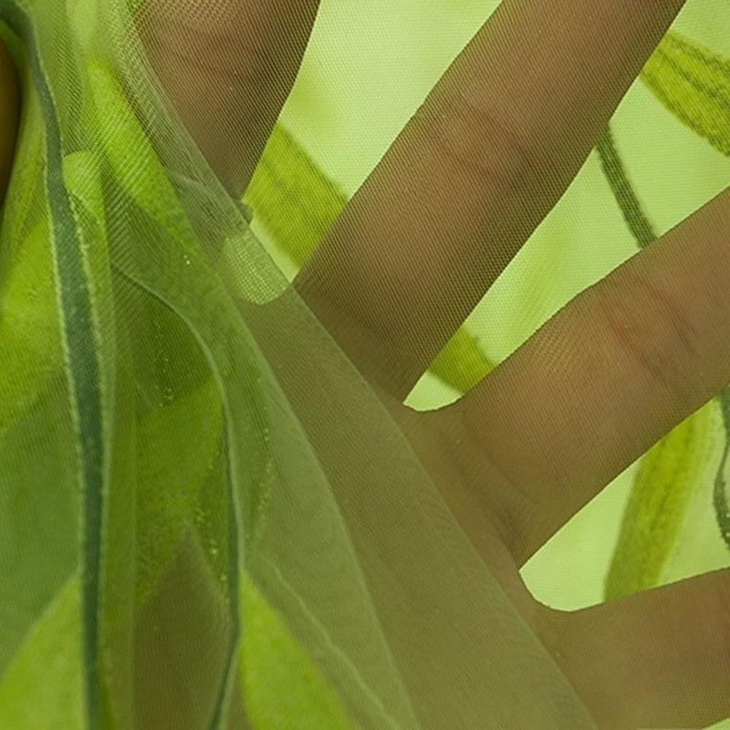 1 шт. Плетеные прозрачные шторы с листьями, шторы в пасторальном стиле, цветочные оконные декоративные шторы для спальни, гостиной