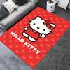 Office Rug Hello Kitty, Red Heart Anti-Slip Rug, Machine Washable for Living Room, Bedroom, Office, Multiple Sizes, Bedroom Mat, Decorative Mat, Durab