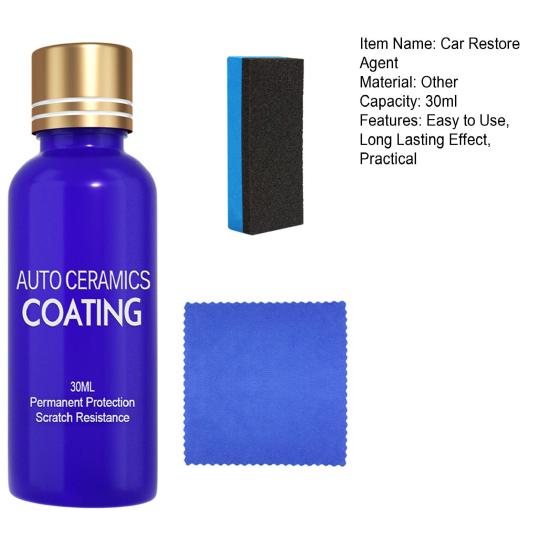 Автомобильные пластиковые детали Refurbish Agent Scratch Remover Длительная защита Easy Applicator Car