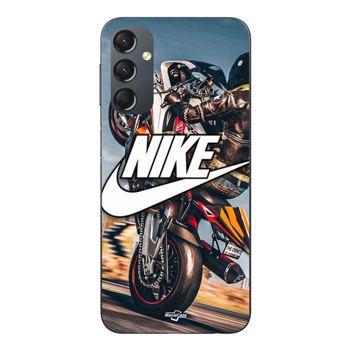 Чехол Для Samsung Galaxy A05s логотип nike белый колесо мотоцикла Maniacase