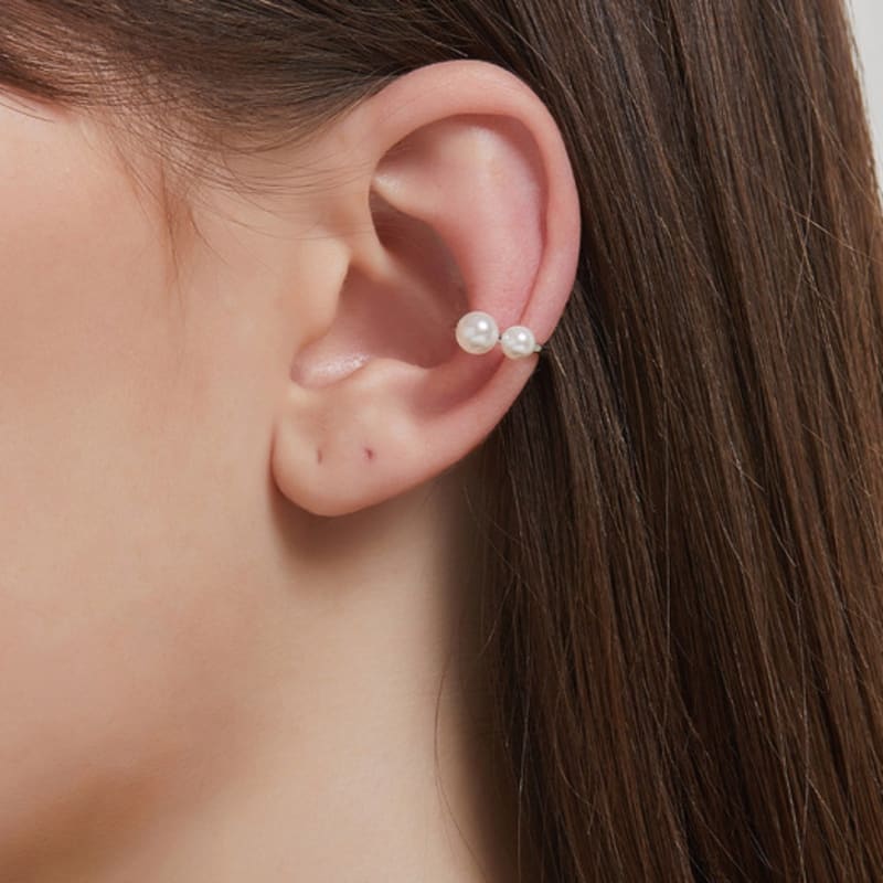 DIDIER DUBOT Signature D Silver Ear Cuff JDRET4S636W