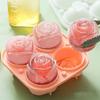 Rose Ice Cube Mold Big Ice Ball Maker for Cocktails 3D Flower Shape Ice Trays Silicone