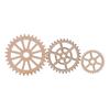 Brown Wooden Gear Wheels Wood Wooden Decoration Blank Gear Slices Craft Wheels  for DIY