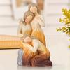 Resin Carving Family Figurine, Mother Father Son Daughter Statue, Hand-Painted Parents Kids Sculpture, Gift for Mother's Day Father's Day