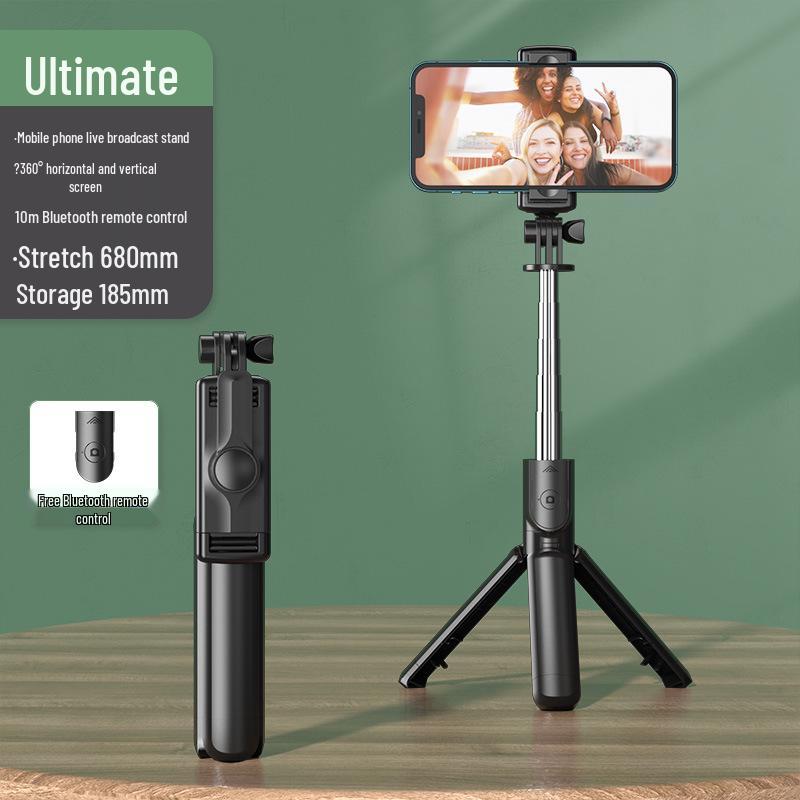 High-End Multifunctional Bluetooth Selfie Stick & Tripod with Remote for Outdoor Live Streaming Photography