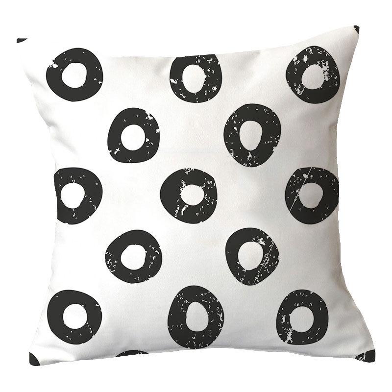 Simple New Square Geometric Plush Pillowcase Home Fabric Sofa Pillow Cushion Cover