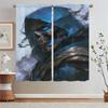 Skeleton Killer Blackout Curtain Living Room Decoration Kitchen Curtains for Bedroom Blind Home and Decoration Tulle In Kitchen