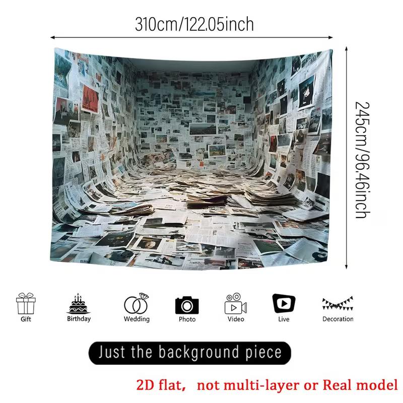 2D ретро-журнальный настенный фон, фон для фотосъемки газет