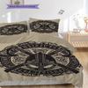 Helmet Axes Tattoo Design Threepiece Set 1 Duvet Cover 2 Pillowcase Without Core Duvet Cover And Pillowcase Soft And Comfortable