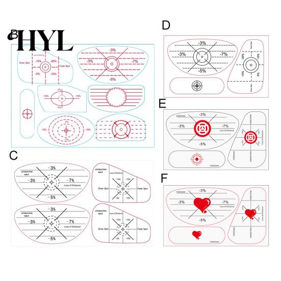 Golf Swing Posture Adjustment Stickers 50 Pcs Impact Tape Labels Improve Accuracy Thin for Clubs And Distance Sticker Iron Wood Fairway Hit Point