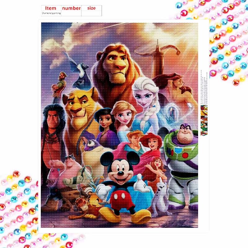Disney Алмазная живопись полный набор 5D персонажи Микки Мауса алмазное искусство домашний декор креативные поделки