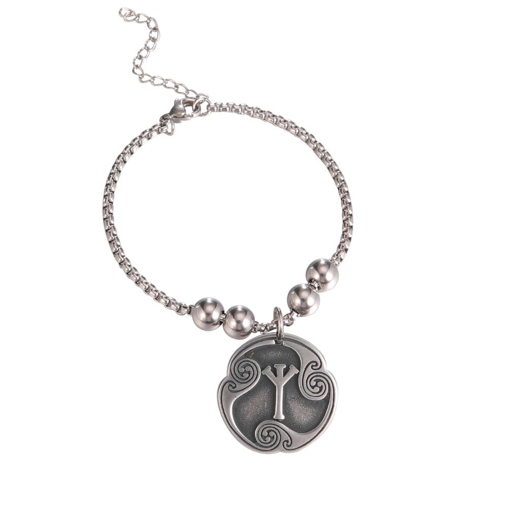 Винтажный Браслет с Рунами викингов для Мужчин Нержавеющая Сталь Прямоугольная Цепь Загадочные Скандинавские Руны Викингов Браслеты Амулет Ювелирные Изделия Подарок