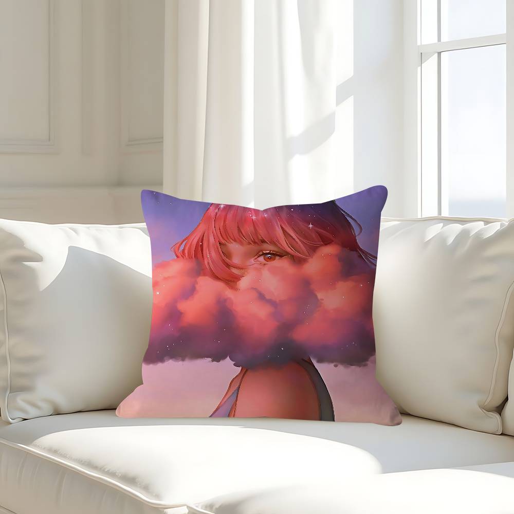 Art Sky Clouds Simple Pillow Case Removable Washable Cushion Cover – All-Season Soft Linen