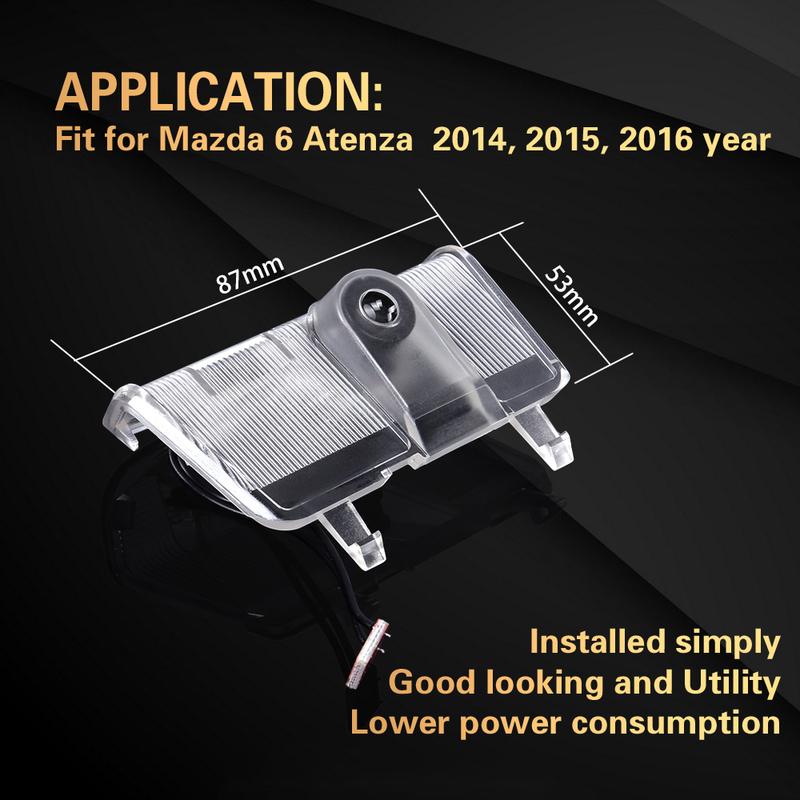 2X For Mazda 6 Atenza 2014 2015 2016 LED Car Door Welcome Light Bulbs Decoration Courtesy Ghost Shadow Warning Lamp Accessories