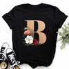 Women's Summer Letter Graphic Tee - Casual Round Neck Sports T-shirt Top