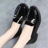 Work Small Leather Shoes Women's Spring 2025 New Single Shoes Soft Leather Soft Sole Comfortable Middle-aged Women Patent Leather Loafers