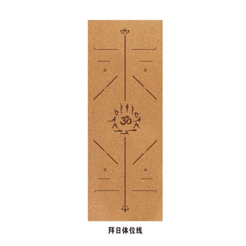 Коврик для йоги из пробкового каучука, расширяющий коврик для фитнес-упражнений, нескользящий коврик для йоги, коврик для йоги