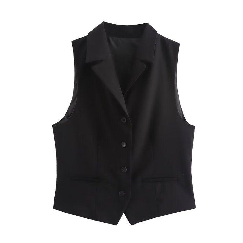 Fashion Style 2024 Fall and Winter New Women's Clothing All-Matching Shirt Style Straight Cut Vest Jacket Outwear 4749803