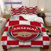 "Arsenal Emblem Golden Texture" Three-piece set (1 * duvet cover + 2 * pillowcase, without core) 2DFlat Duvet cover and pillowcase Bedding set
